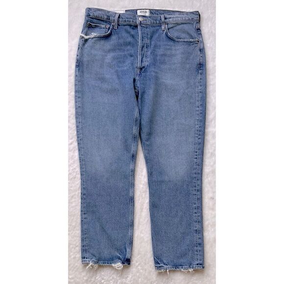 NWT AGOLDE Riley Long High Rise Straight Jeans in Quiver, Size 32 - Picture 11 of 16